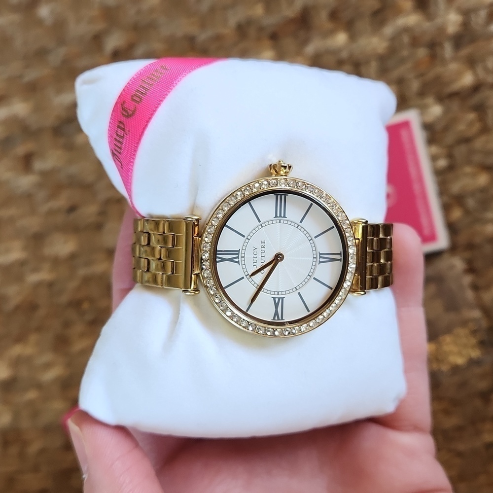 ✨️NWT JUICY COUTURE Gold Diamond lined Watch - Picture 9 of 17
